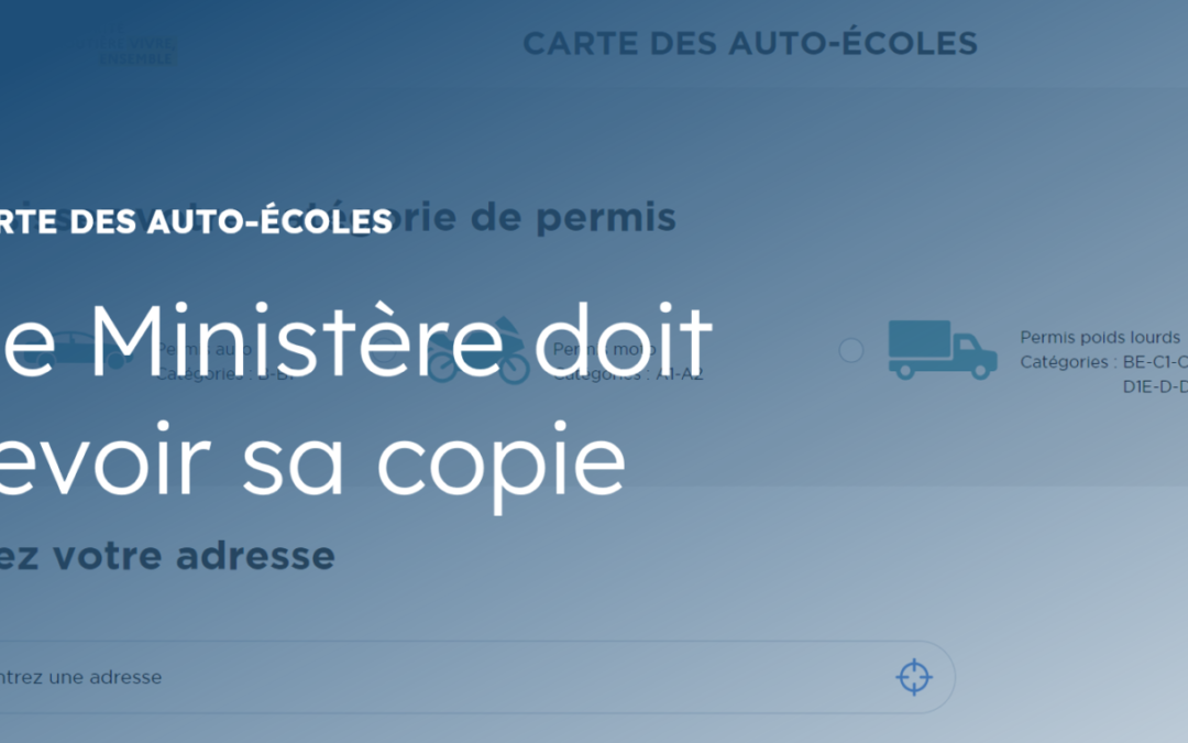 Carte des auto-écoles : le Ministère doit revoir sa copie