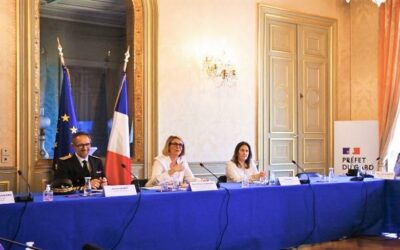 Marie-Pierre Vedrenne et Estelle Balit dans le Gard pour un déplacement consacré à la lutte contre le protoxyde d’azote