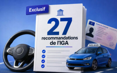 Les 27 recommandations de l’IGA pour le permis de conduire