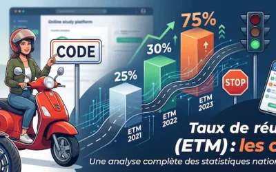 Taux de réussite du code moto (ETM) : les chiffres officiels et comment faire mieux